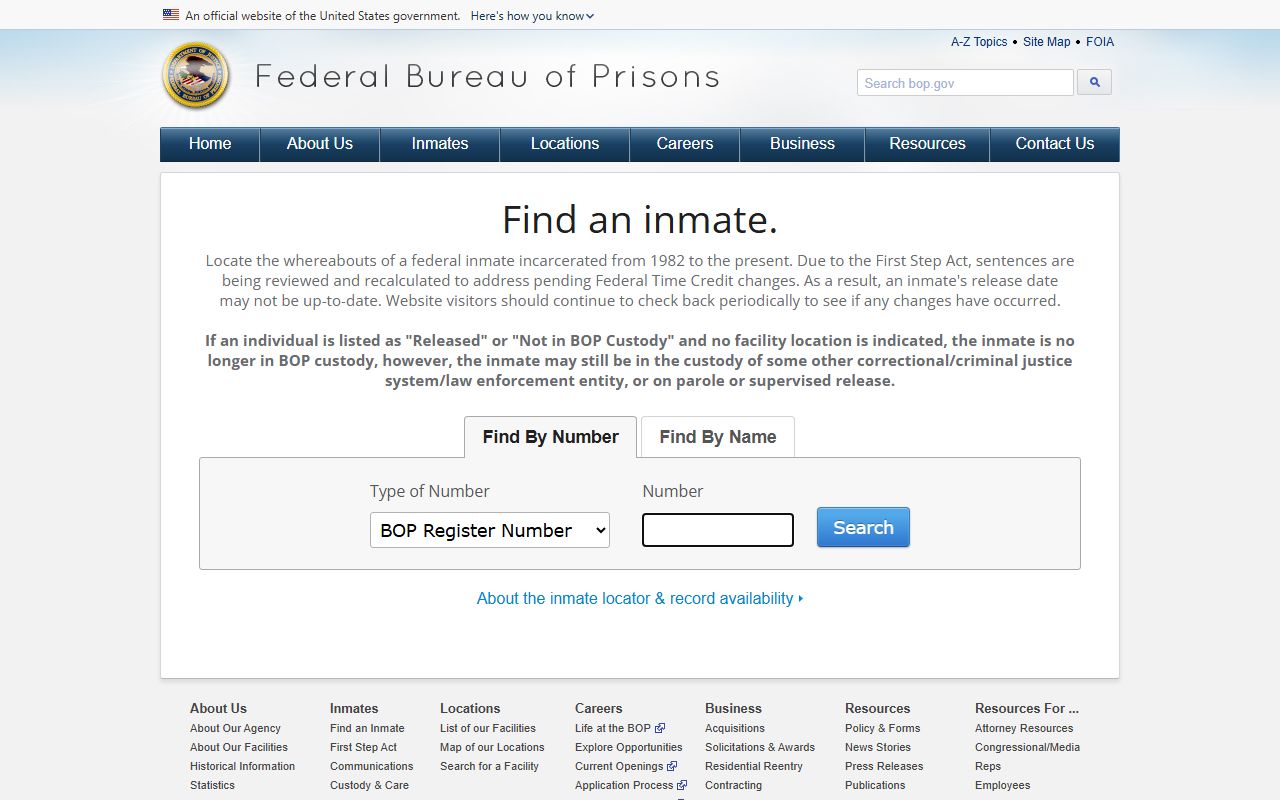 Dickenson County mugshot lookup federal BOP inmate locator fields